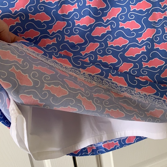 Vineyard Vines Preppy Fish Print Skirt Blue & Pink 🌸Host Pick🌸 - Picture 7 of 7